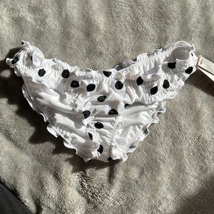 Victoria’s Secret Ruffle Cheeky Polka Dot Bikini Bottoms